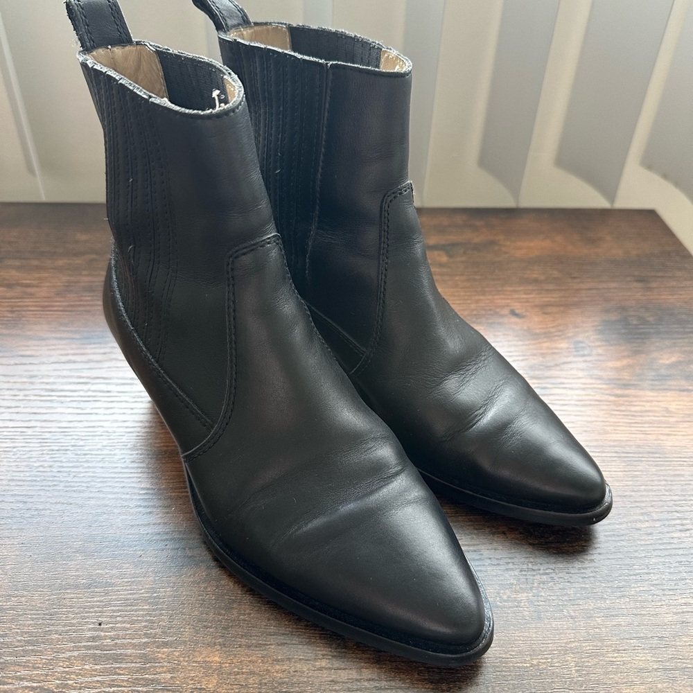 Royal Republiq Hunter Chelsea Sleek Black Ankle Boots with Elastic Panels